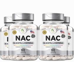 4x NAC Suplemento 60 Cápsulas Fits Life