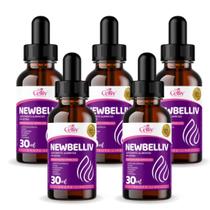 4x Newbelliv Ácido Hialurônico, Silício, Resvaratrol, Colágeno, Selênio e Vitms 30ml Celliv