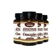 4x oleo de avestruz strut original omega 3 6 7 9 hf suplements