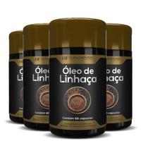 4X Oleo De Linhaça 60Caps Premium Hf Suplementos