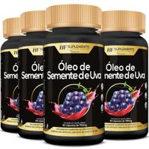 4x óleo de semente de uva 60caps premium hf suplements