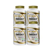 4x Ômega 3 1000 Mg Concentrado Isento Metais Pesados 60 Cap