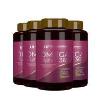 4x OMEGA 3 6 9 MULHER 240CAPS HF SUPLEMENTOS