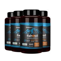 4x omega 3 fish oil 300 caps hf suplementos