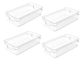4x Organizador De Armários Multiuso Cozinha 30 X 15 X 7cm