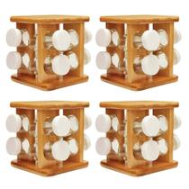 4x Organizador Temperos Giratório OU Bambu Keep com 9 Potes 4x Organizador Temperos Giratório OU Bambu Keep com 9 Potes