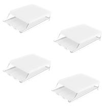 4X Organizadores De Ovos Roll 21 Unidades Clear Fresh - Ou