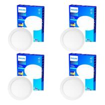 4x Painel Plafon Spot Embutir 6W Philips Redondo 3000K Quent 4x Painel Plafon Spot Embutir 6W Philips Redondo 3000K Quent