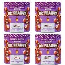 4x Pasta De Amendoim Avelã C/Whey Isolado 650g-Dr Peanut