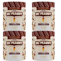 4x Pasta De Amendoim Cookies & Cream C/Whey Isolado 650g-Dr Peanut