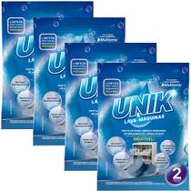 4x Pastilhas Para Limpar Máquina de Lavar Louças Unik C/ 8unida