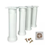 4x Pé De Armário Pezinho De Cozinha Pia Plastico 14 Até 17cm