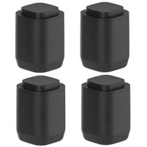 4x Porta Algodão Multiuso Moderno Ou Aura Preto