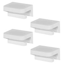 4x Porta Rolo Papel Higiênico Colante de Parede OU Branco