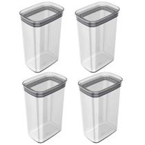 4x Porta Temperos Pote 2,3L Organizador OU Block Hermético