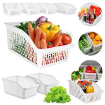 4x Pote Organizador De Geladeira Frutas Verduras Frescas