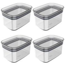 4X Pote Para Temperos Alimentos 650Ml Ou Block Hermético