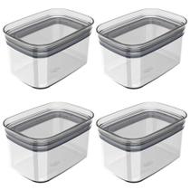4X Pote Para Temperos Alimentos 650Ml Ou Block Hermético