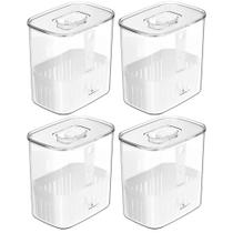 4x Pote Temperos 1,5L Organizador Geladeira OU Clear Fresh