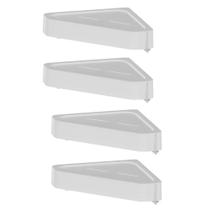 4x Prateleira de Parede Banheiro Ou Eleve Adesivo Branco