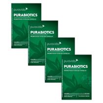 4x Purabiotics Probióticos Vivos Em Cáps. Pura Vida 30caps 4x Purabiotics Probióticos Vivos Em Cáps. Pura Vida 30caps