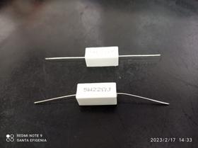 4x Resistor de Porcelana 22r 5w 5% 4x Resistor de Porcelana 22r 5w 5%