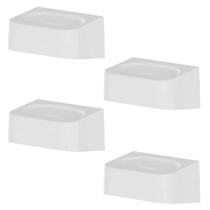 4x Saboneteira de Parede Banheiro OU Branco Polipropileno