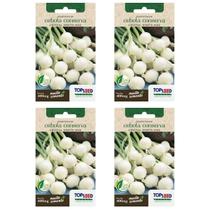 4X Sementes de Cebola Conserva Crystal White Max TOPSEED 4X Sementes de Cebola Conserva Crystal White Max TOPSEED
