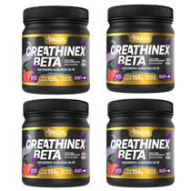 4x Suplemento Creathinex Beta 600g Creatina Sabor Guaraná Açaí Alanina Massa Muscular Pré Treino Pó