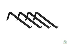 4X Suporte Cantoneira Mão Francesa Invertida Mod.2 p/ prateleira de 15cm - Preta