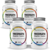 4x Treonato (Magnésio + Treonina) 600Mg 60 Caps Flora Nativa 4x Treonato (Magnésio + Treonina) 600Mg 60 Caps Flora Nativa