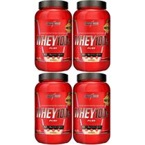 4x Whey 100% Pure Pote 900g Baunilha - Integralmedica