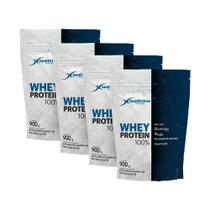 4x Whey Protein 100% Refil 900g (3,6 Kg)