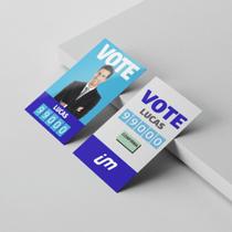 5.000 Cartão de Visita Colinha - 48x88mm em Couché Brilho 250g - 4x4 - Verniz Total Brilho Frente -