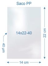 5.000 Saco Plástico Polipropileno PP 14x22cm 5.000 Saco Plástico Polipropileno PP 14x22cm