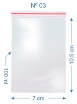 5.000 Saco Plástico Zip Lock Nº3 5.000 Saco Plástico Zip Lock Nº3