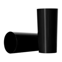 5-20 Copos Long Drink 330 ml Acrilico Leitoso PRETO festa casamento formatura praia natal fim de ano