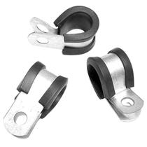 5 Abraçadeira Aço Emborrachada 18 Mm Tubo Mangueira Cano Gas