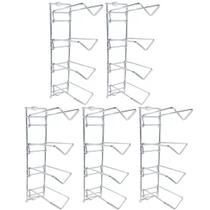 5 Adegas Para Parede Aramado Cromado Suporte 4 Garrafas Vinho 5 Adegas Para Parede Aramado Cromado Suporte 4 Garrafas Vinho