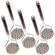 5 Amassador Espremedor Batata Purê Inox Grande Profissional 5 Amassador Espremedor Batata Purê Inox Grande Profissional