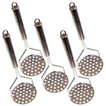 5 Amassador Espremedor Batata Purê Inox Grande Profissional