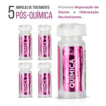 5 Ampolas de Tratamento Capilar Pós-Química 2,8ml Dermabel