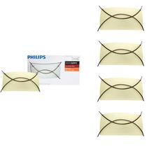 5 Arandela Antique Sob Retangular Philips Bivolt E27 Bronze 5 Arandela Antique Sob Retangular Philips Bivolt E27 Bronze