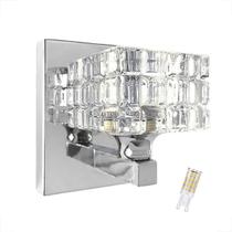 5 Arandela Interna Cristal Prata Base Espelhada Bet38 + Led 5 Arandela Interna Cristal Prata Base Espelhada Bet38 + Led