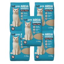 5 Areia Higiênica Bell Gato Flocos Finos - 4kg