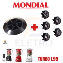 5 Arraste do Copo + 1 Arraste do Motor Liquidificador Mondial Turbo Power L99 5 Arraste do Copo + 1 Arraste do Motor Liquidificador Mondial Turbo Power L99