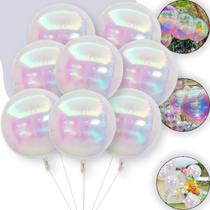 5 Balão Gigante Globo Orbz Nacarado 4d Metalizado - 32Pol