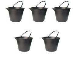 5 Baldes 12 litros super reforçado, com alça , bico e sistema pega fácil