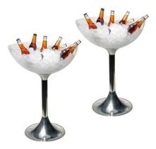 5 Baldes Champanheira E Cerveja Gelo Em Acrílico Com Pé