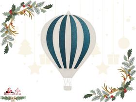 5 Balões de Ar Quente em MDF de 26 cm - Enfeite Retrô para Festas. - Brilha Natal e Wanda Hauck